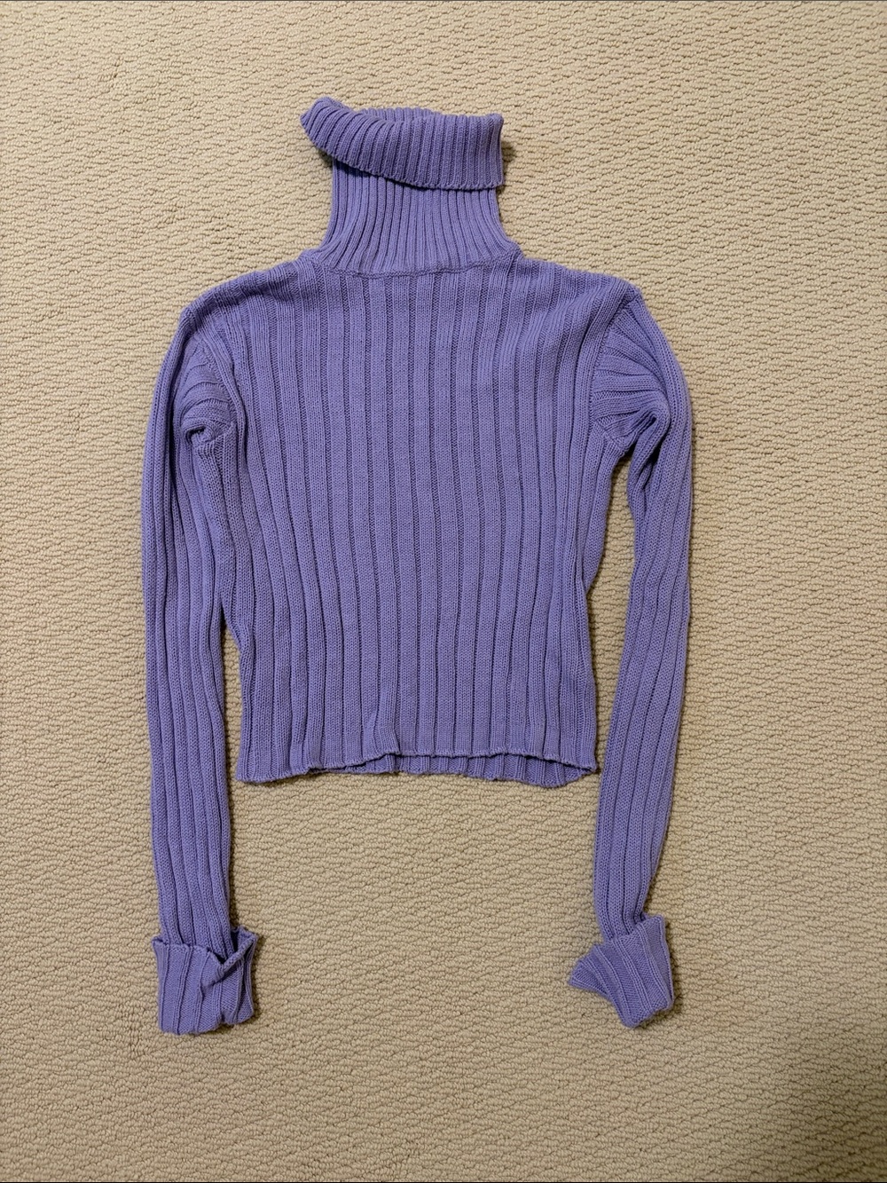 Revamped | Lavender Ribbed Turtleneck Sweater